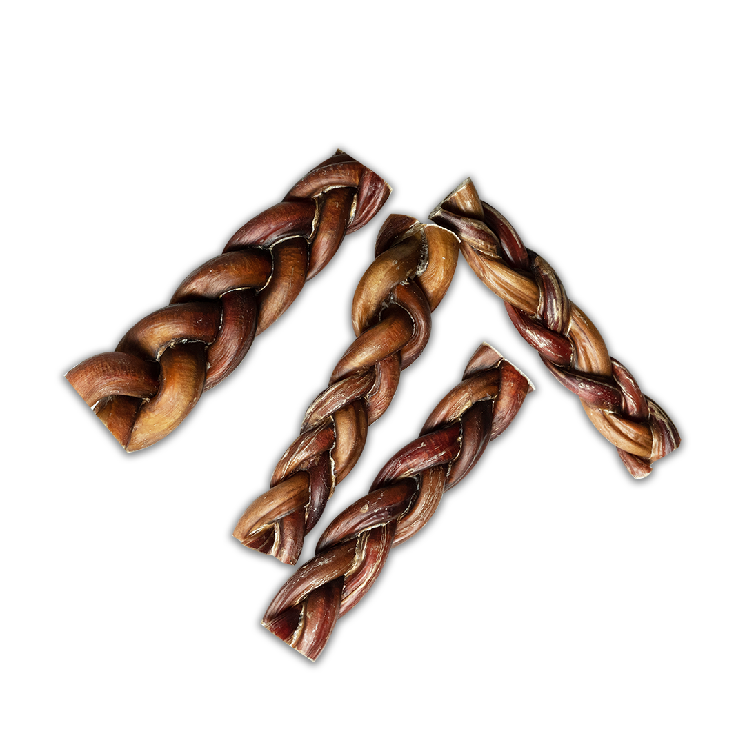 6 inch Standard Braided Bully Sticks (25 – 40 gram) – ORGANZA LLC